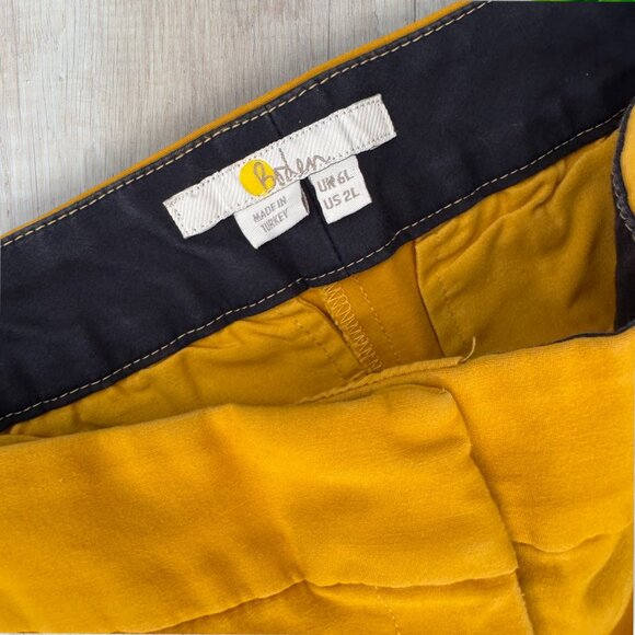 Boden Richmond Pants Mustard Yellow Women’s Trousers Size 6 Long 6L - Picture 4 of 9